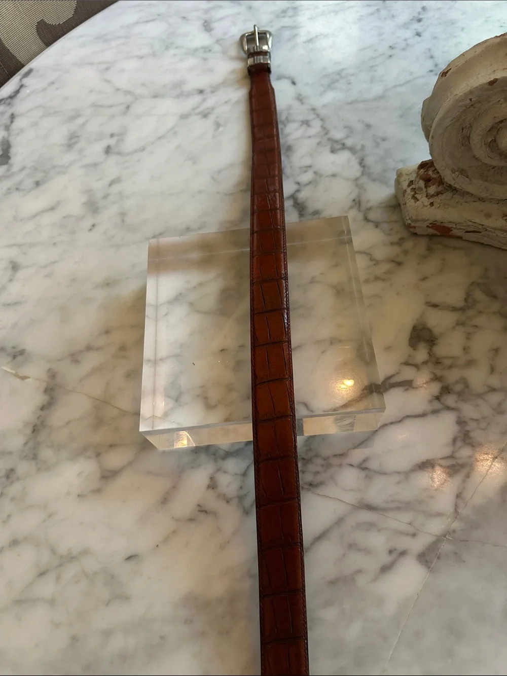 Jos. A. Bank, Alligator Embossed Leather Belt. Size:44